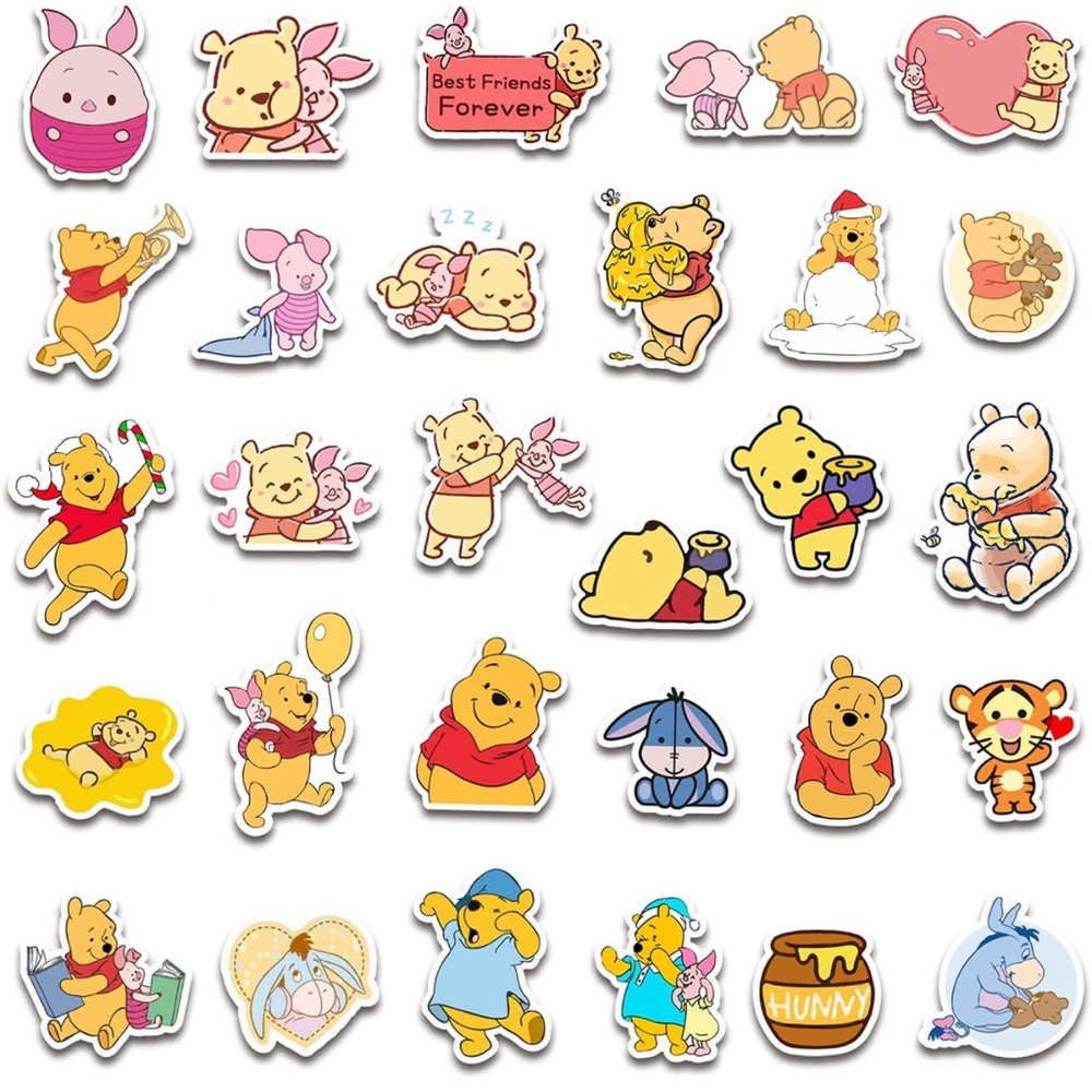 Whinnie The Pooh Stickers 12 Vinyl Stickers - Mystery Bundle - Picture 3 of 5
